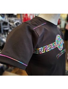 BUCHELI BUCHELI RAINBOW LION PRINT T-SHIRT BLACK