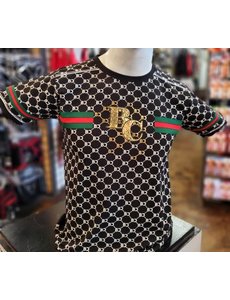 BUCHELI BUCHELI  GOLD BC LOGO PRINT T-SHIRT