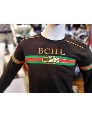 BUCHELI BUCHELI "BCHL" LOGO PRINT LONG-SLEEVE T-SHIRT BLACK