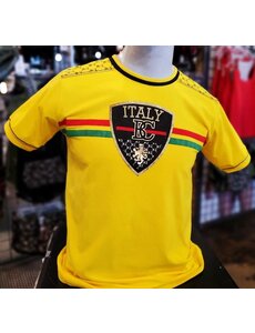 BUCHELI BUCHELI  ITALY BC SHIELD PRINT T-SHIRT YELLOW