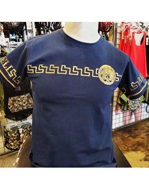 BUCHELI BUCHELI MEDUSA PRINT T-SHIRT NAVY BLUE