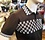 Chuxx CHUXX BLACK POLO WITH CHECKERBOARD COLLAR