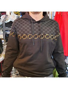 Chuxx CHUXX PULL OVER HOODIE BLACK WITH BEJEWELED DESIGN