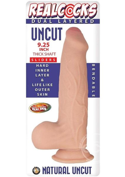 NASSTOYS REALCOCKS DUAL LAYER UNCUT THICK 9.25