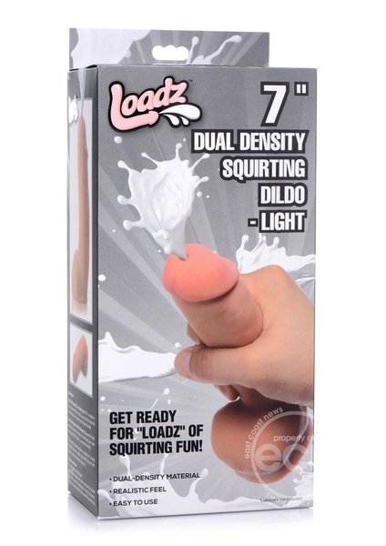XR Brands LOADZ DUAL DENSE SQUIRT DILDO 7" LIGHT