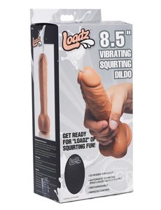XR Brands LOADZ VIBRATING SQUIRTING DILDO 8.5" WITH REMOTE