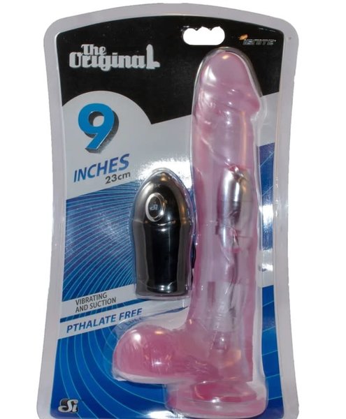 IGNITE 9 INCH COCK WITH BALLS W/ EGG & SUCTION PURPLE