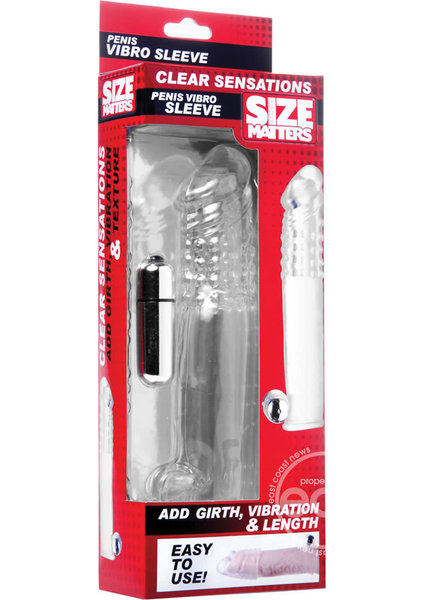 Size Matters SIZE MATTERS CLEAR SENSATIONS VIBRO SLEEVE
