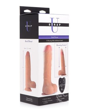 STRAP U STRAP U REAL-THRUST RECHARGEABLE  REMOTE CONTROL SILICONE DILDO