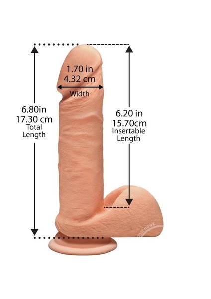 Doc Johnson THE D PERFECT D ULTRASKYN WITH BALLS 7" VANILLA