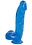 Doc Johnson JELLY JEWEL COCK WITH SUCTION 8" SAPPHIRE