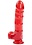 Doc Johnson JELLY JEWEL COCK WITH SUCTION 8" RED