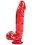 Doc Johnson JELLY JEWEL COCK WITH SUCTION 8" RED