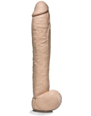 Doc Johnson THE NATURALS DONG WITH BALLS 12" VANILLA