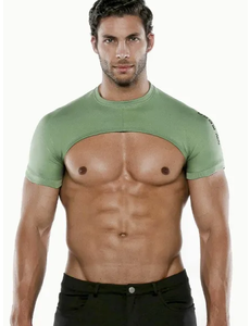 CODE 22 CODE 22 SLEEVE TOP CROP TOP GREEN