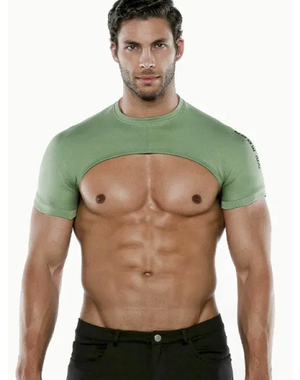 CODE 22 CODE 22 SLEEVE TOP CROP TOP GREEN