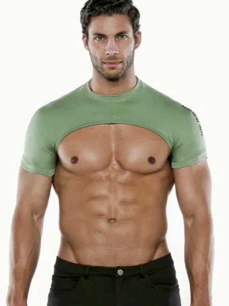 CODE 22 CODE 22 SLEEVE TOP CROP TOP GREEN