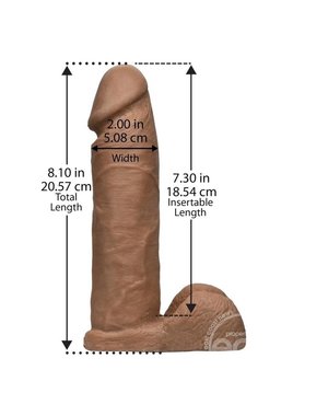 Doc Johnson VAC-U-LOCK ULTRASKYN DILDO 8" CARAMEL