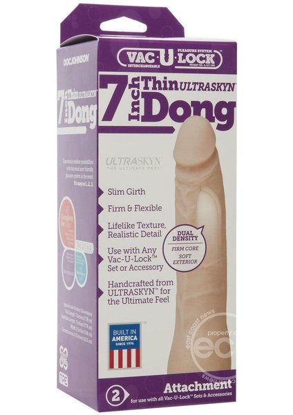 Doc Johnson VAC-U-LOCK ULTRASKYN THIN 7" VANILLA