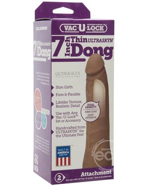 Doc Johnson VAC-U-LOCK REALISTIC ULTRASKYN THIN 7" CARAMEL