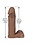 Doc Johnson VAC-U-LOCK REALISTIC COCK 8" CARAMEL