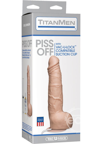 Doc Johnson TITAN MEN PISS OFF SQUIRTING DILDO VANILLA