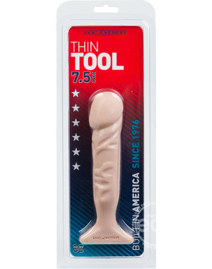Doc Johnson CLASSIC THIN TOOL DILDO 7.5" VANILLA