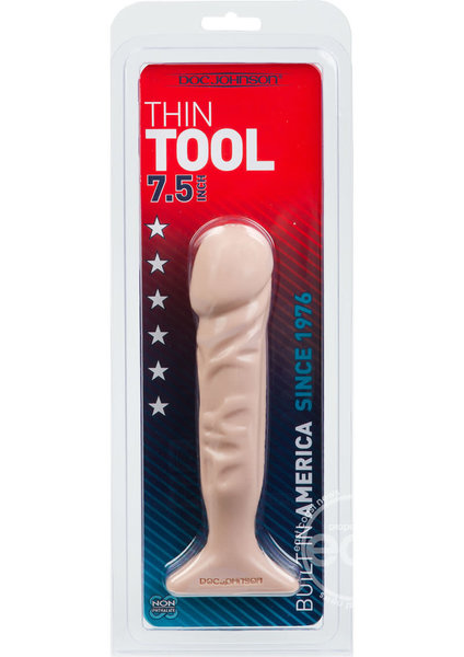 Doc Johnson CLASSIC THIN TOOL DILDO 7.5" VANILLA