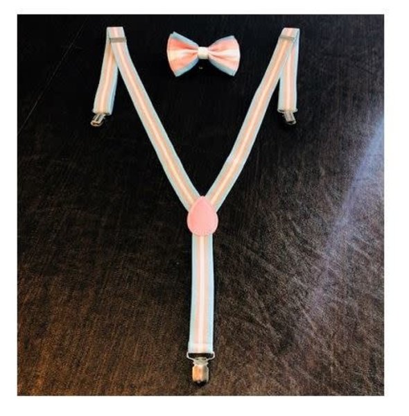 TRANS PRIDE W/ BOWTIE SUSPENDERS