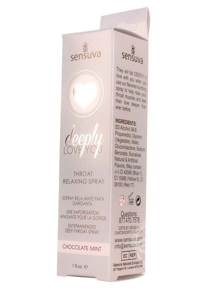 SENSUVA ORGANICS THROAT RELAXING SPRAY CHOC MINT 1 OZ