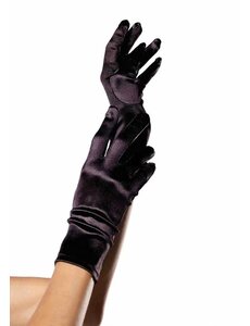 LEG AVENUE SATIN WRIST LENGTH GLOVES ONE SIZE