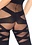 LEG AVENUE OPAQUE & SHEER ILLUSION BODYSTOCKING BLACK ONE SIZE