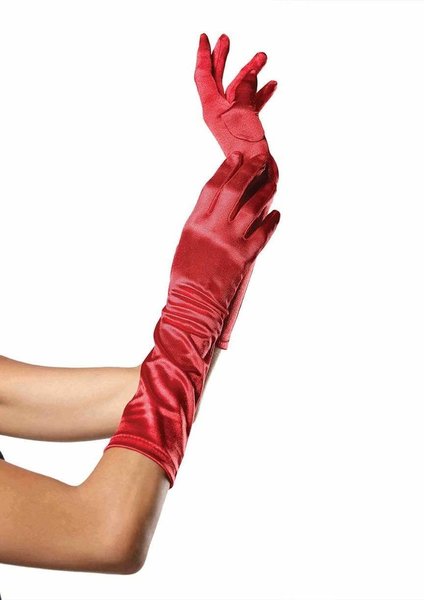 LEG AVENUE LEG AVENUE ELBOW LENGTH SATIN GLOVES ONE SIZE