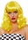 LEG AVENUE 16" RETRO BANG CURLY BOB WIG YELLOW