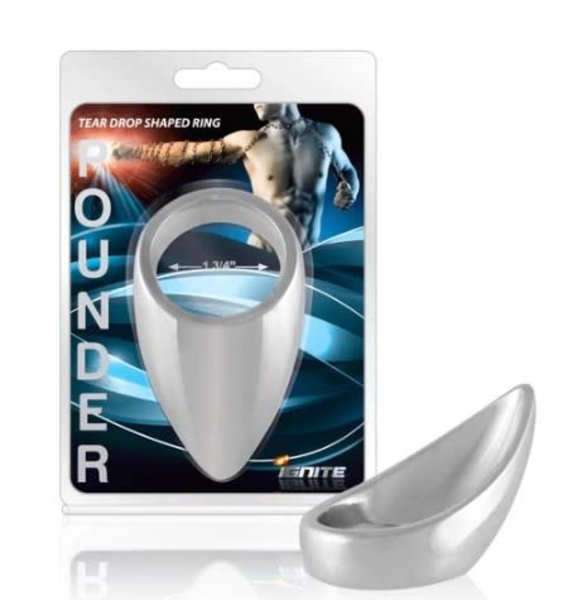 IGNITE CHROME POUNDER TEAR DROP SHAPED RING