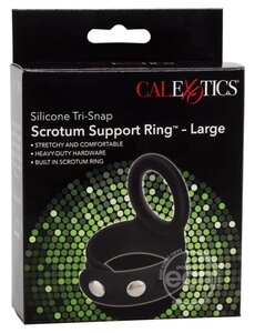 CalExotics SILICONE TRI SNAP SCROTUM SUPPORT COCK RING