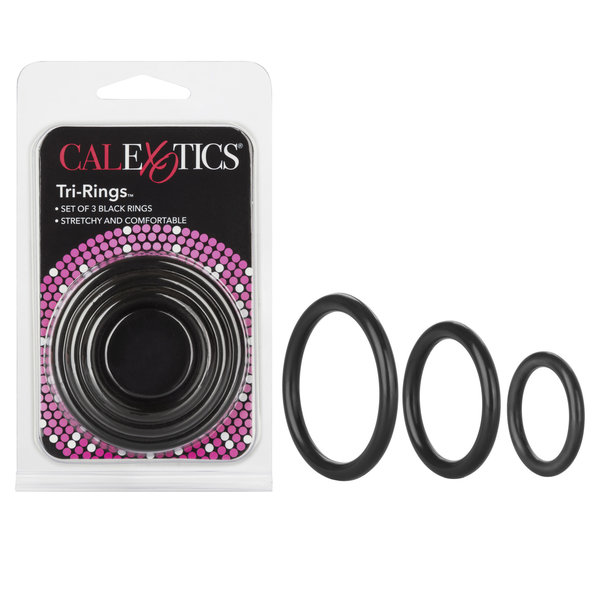 CalExotics TRI RINGS COCK RING 3PC