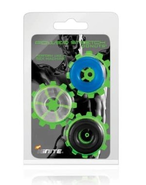 IGNITE POWER STRETCH DONUTS 3 PK BLACK/CLEAR/BLUE