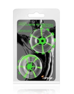 IGNITE THICK POWER STRETCH DONUTS CLEAR/CLEAR 2 PK