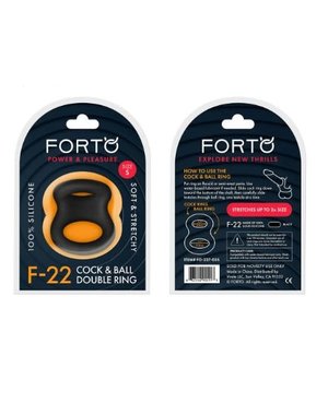 FEMME FUNN FORTO F-22 COCK & BALL DOUBLE RING SMALL 49/50MM