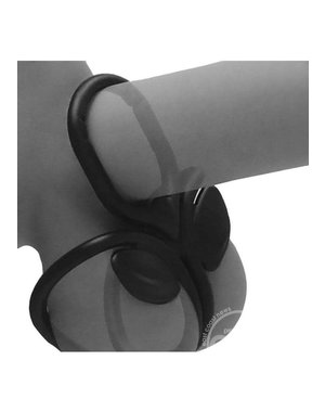 NASSTOYS MY COCKRING THE TRIAD SILICONE RING AND BALL CINCH BLACK