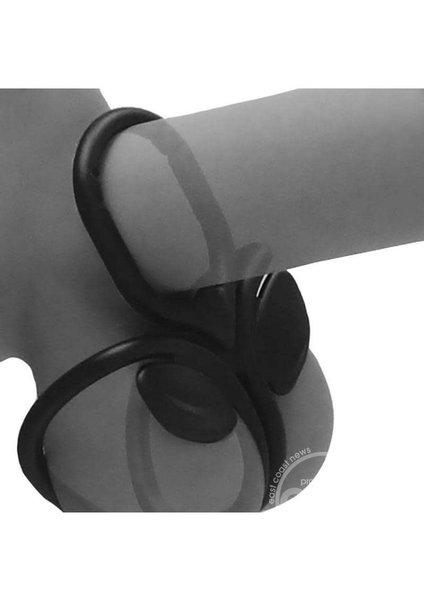 NASSTOYS MY COCKRING THE TRIAD SILICONE RING AND BALL CINCH BLACK