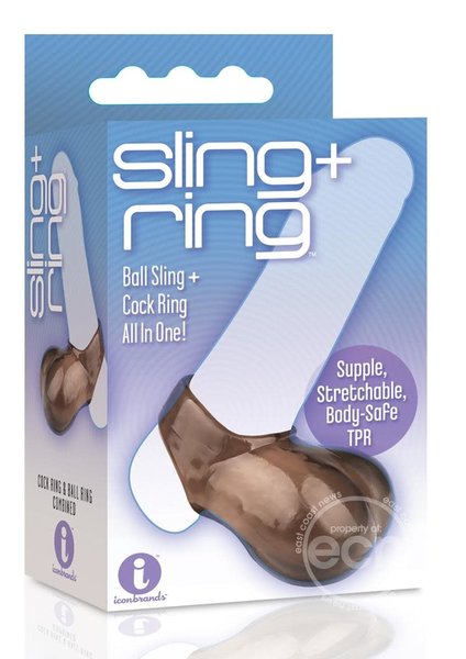 ICON BRANDS THE 9'S SLING AND RING COCK RING AND BALL SLING