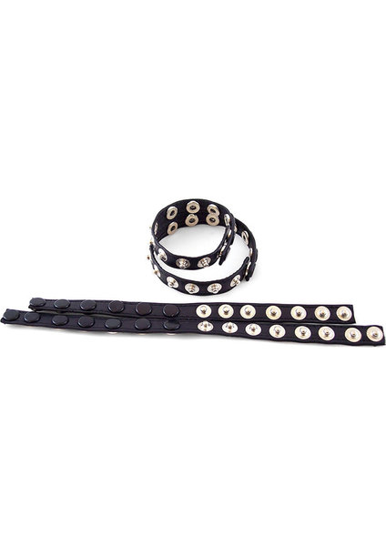 ROUGE ROUGE DOUBLE MULTI-SNAP COCK STRAP BLACK