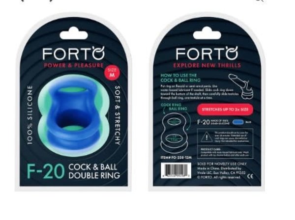 FEMME FUNN FORTO F-20 COCK & BALL DOUBLE RING MEDIUM 55/72MM