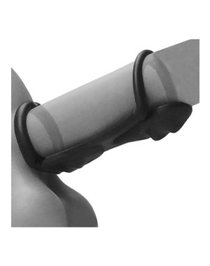 NASSTOYS MY COCKRING RIBBED SHAFT SILICONE COCKRING BLACK