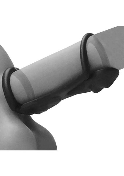 NASSTOYS MY COCKRING RIBBED SHAFT SILICONE COCKRING BLACK