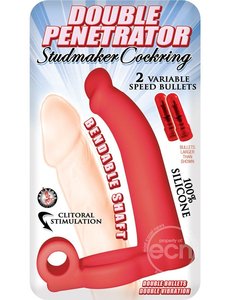 NASSTOYS DOUBLE PENETRATOR STUDMAKER COCKRING RED