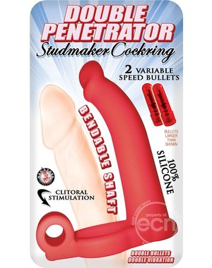 NASSTOYS DOUBLE PENETRATOR STUDMAKER COCKRING RED