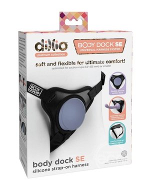 PIPEDREAM PRODUCTS DILLIO PLATINUM BODY DOCK HARNESS SYSTEM LAVENDER/BLACK